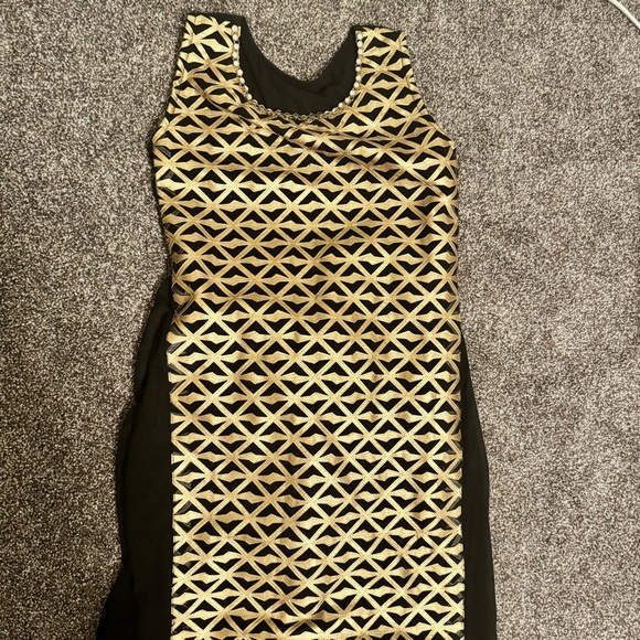 Black and gold kurta top and pants - Picture 2 of 2